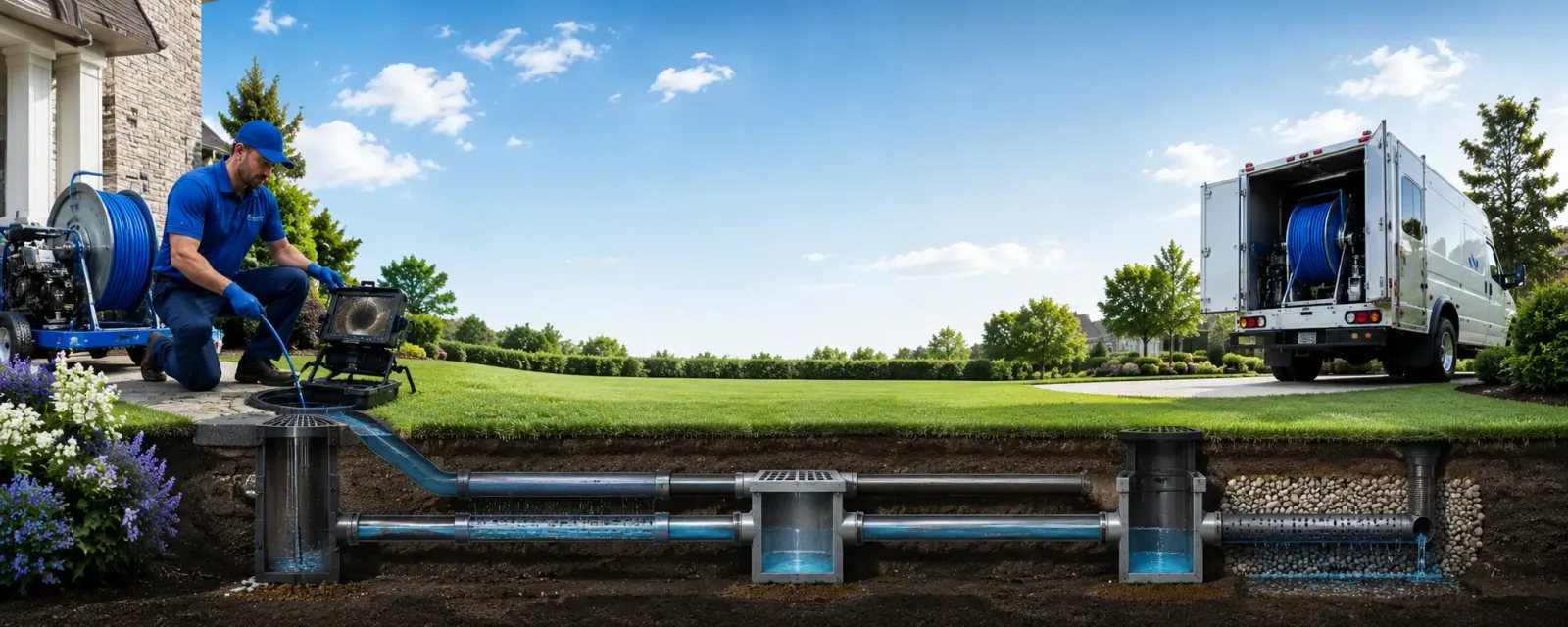 Outdoor drain cleaning information for Helvetia, WV
